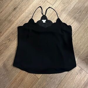 J CREW FACTORY scalloped tank top, size 12